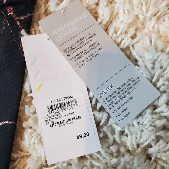 ZELLA Black Glisten Leggings - Sz. Small (7-8) - Picture 4 of 8